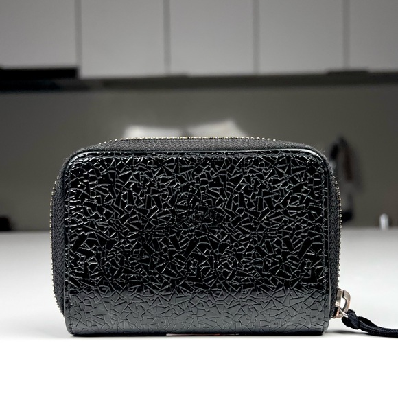 Christian Louboutin Metallic Patent Spikes Panettone Coin Purse Black Mu… - Picture 2 of 7